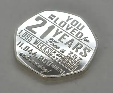 21st Birthday Silver Commemorative