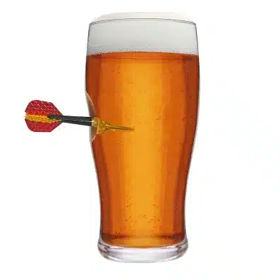 Pint Glass with embedded Dart