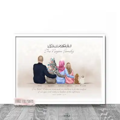 Personalised Muslim Family Print