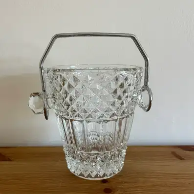 French Glass Ice Bucket