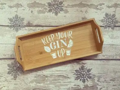 Keep Your Gin Up Drinks Tray