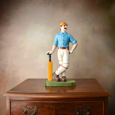 Cricket Player Sculpture