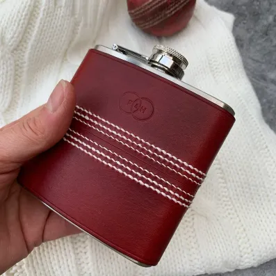 Personalised Cricket Hipflask