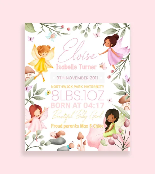 Fairies Birth Print