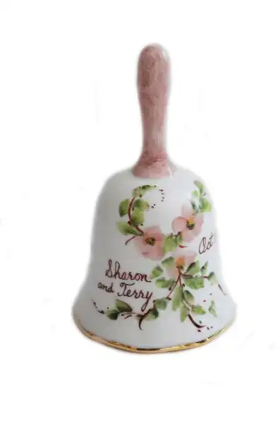 Personalised Porcelain Wedding Bell