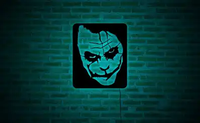 Joker Wall Art with LED Lights